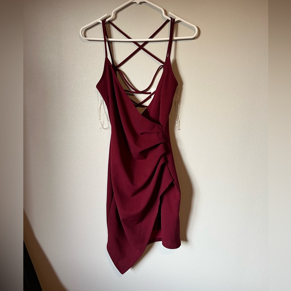 Windsor Burgundy Backless Dress